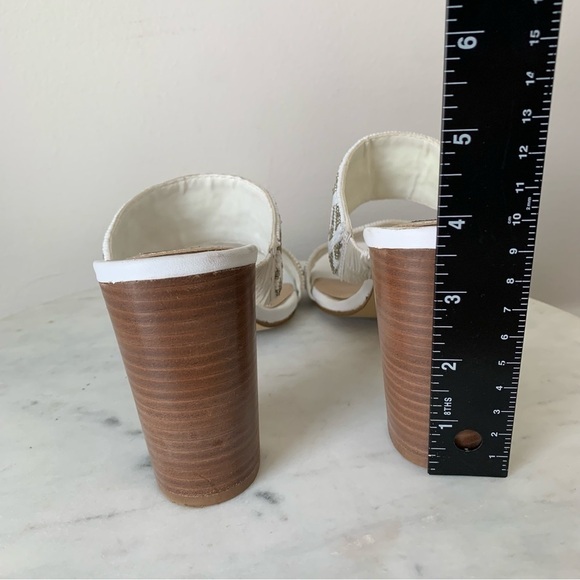 WHITE House Black Market, WHBM Jenna beaded two band Heels Size 8 - Picture 8 of 10